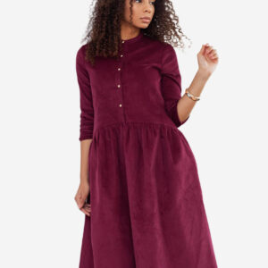 Velvet Ember Midi Dress